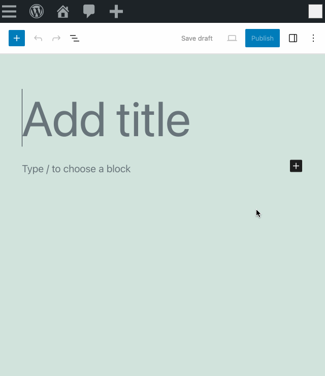 Insertion automatique du bloc de commentaires dans les nouvelles publications en 'brouillon'