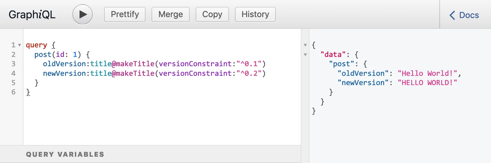 Interroger une directive versionnée Interroger une directive versionnée