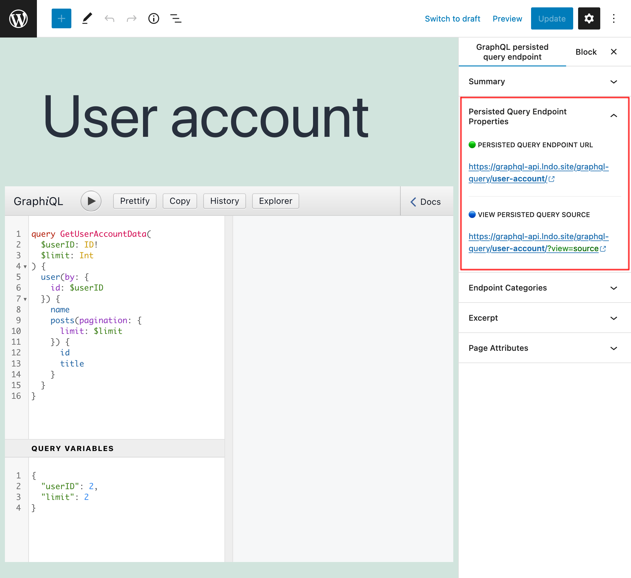 Persisted Query Endpoint Overview Persisted Query Endpoint Overview
