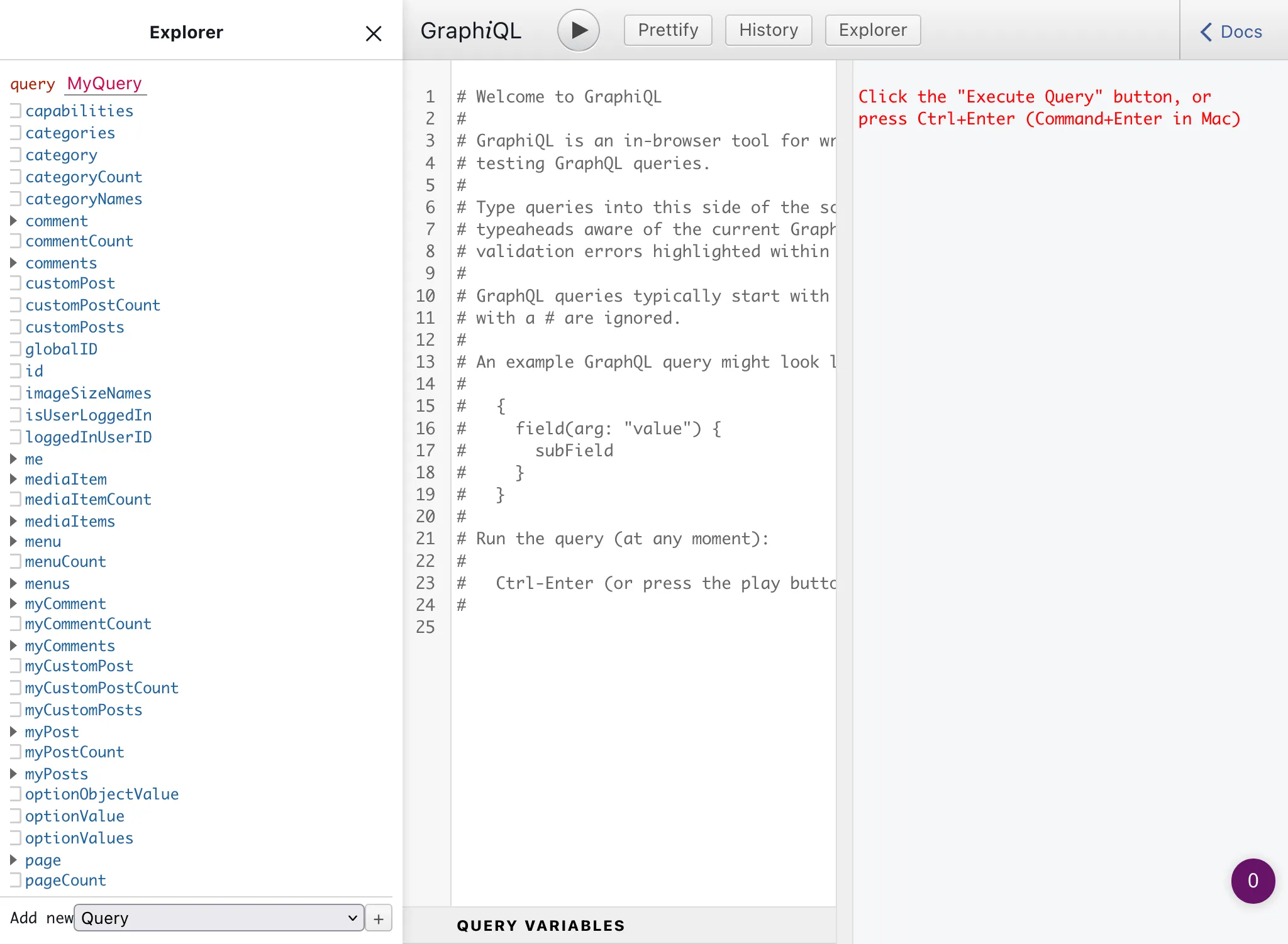 Client GraphiQL du single endpoint Client GraphiQL du single endpoint