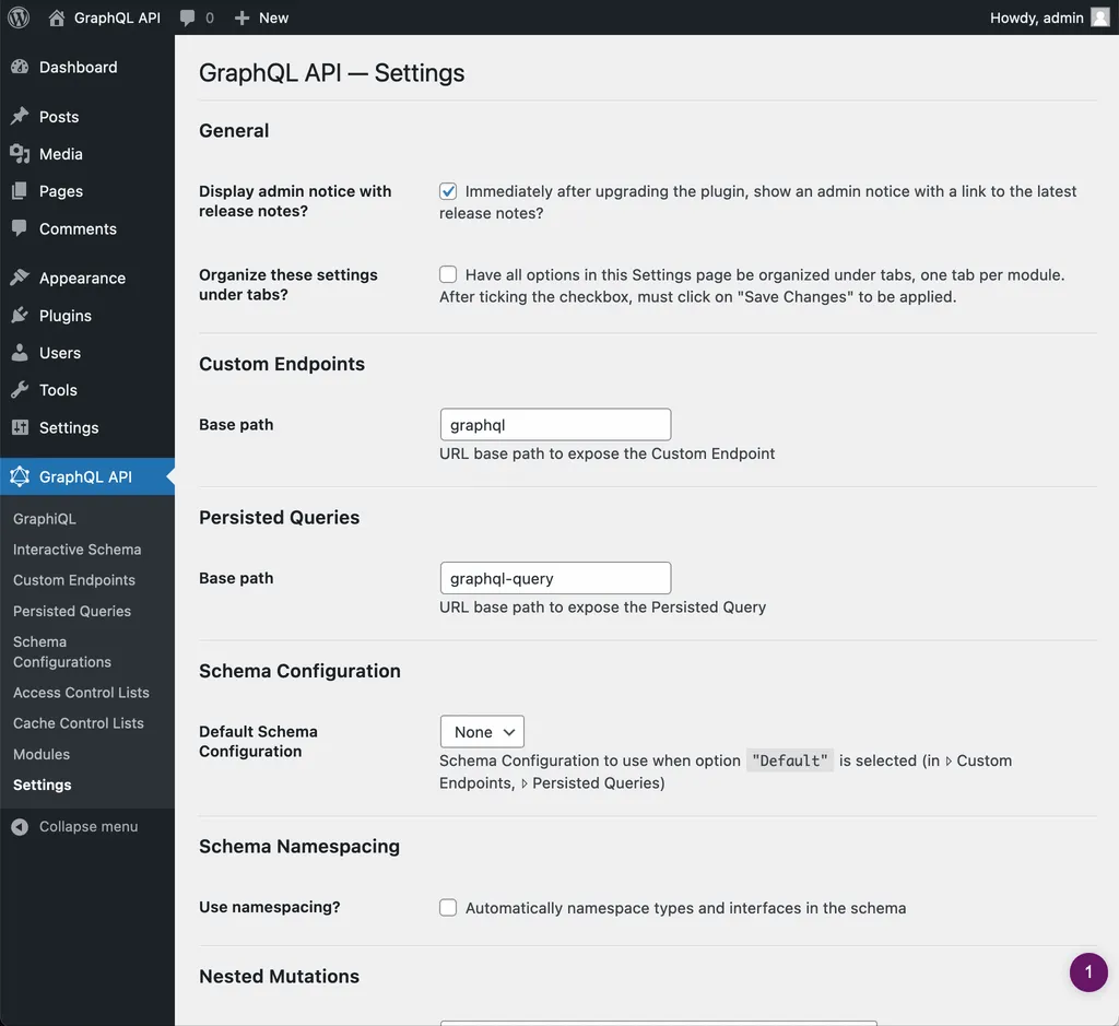 Settings en format long Settings en format long